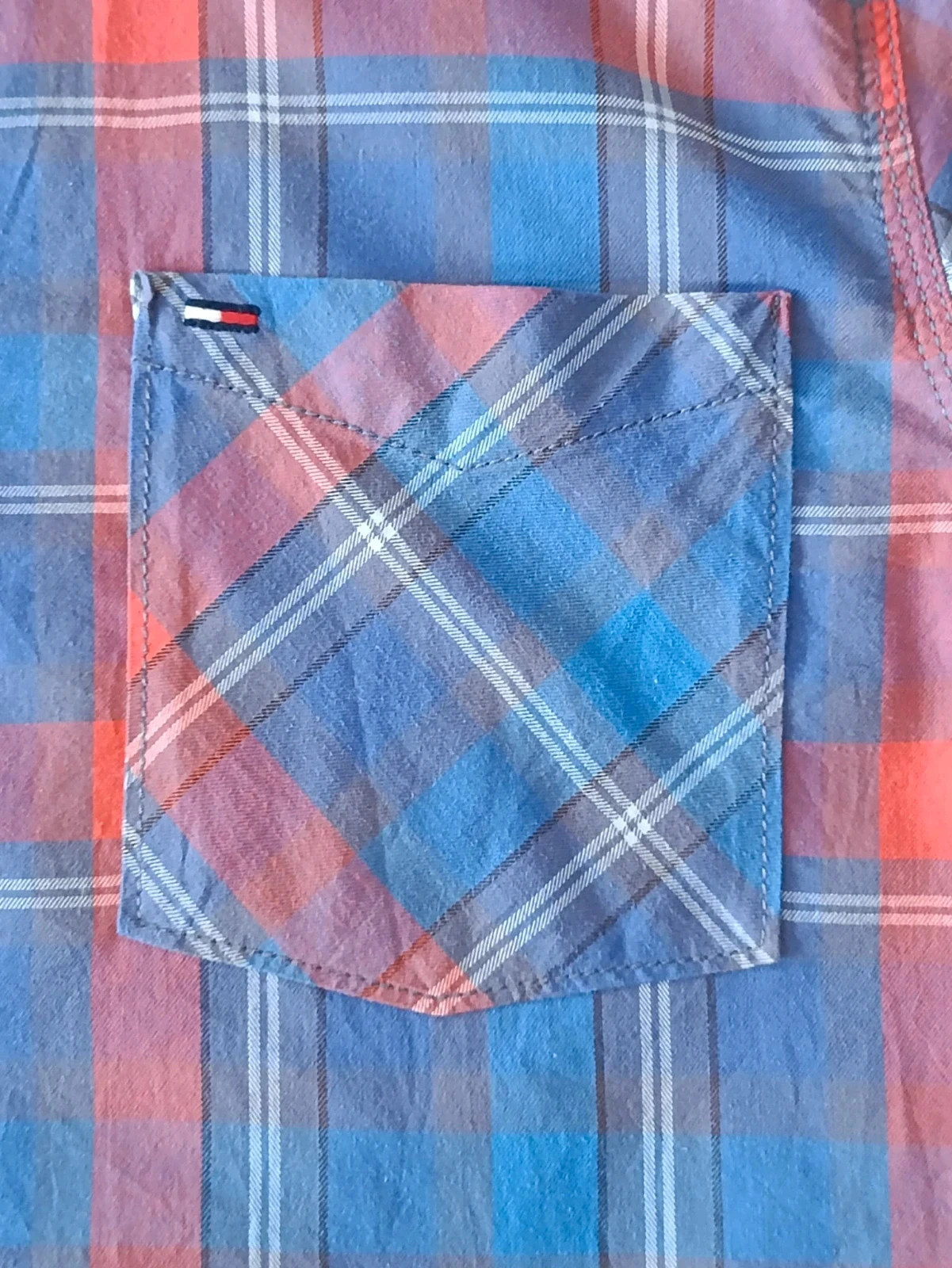 Chemise Tommy Hilfiger Denim à carreaux multicolore manches courtes Taille XXL – photo 9